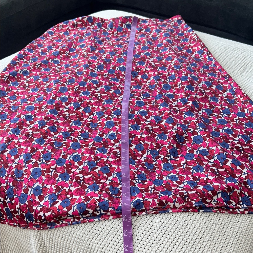J. Crew Floral Midi Skirt - Gwyneth slip skirt in berry floral - Picture 9 of 10